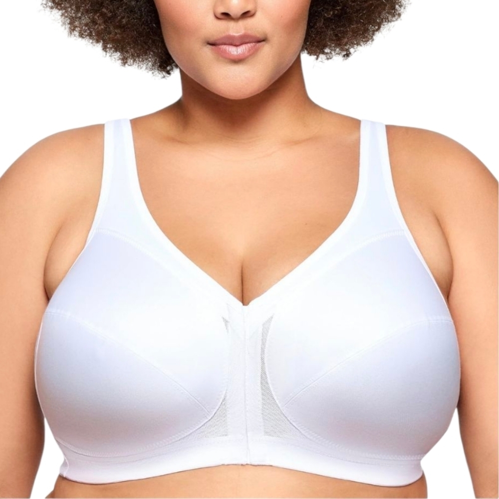 Glamorise MagicLift Posture Bra 54C NWOT Front Closure In White